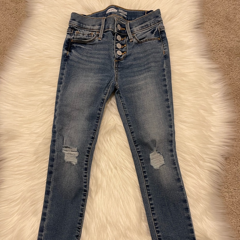 Like New! Old Navy rockstar denim jeggings 6T